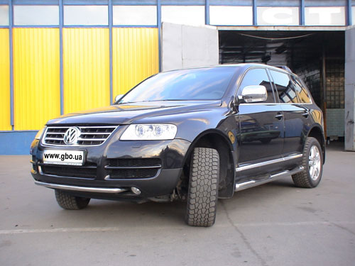 Volkswagen Touareg с установленным ГБО Prins.